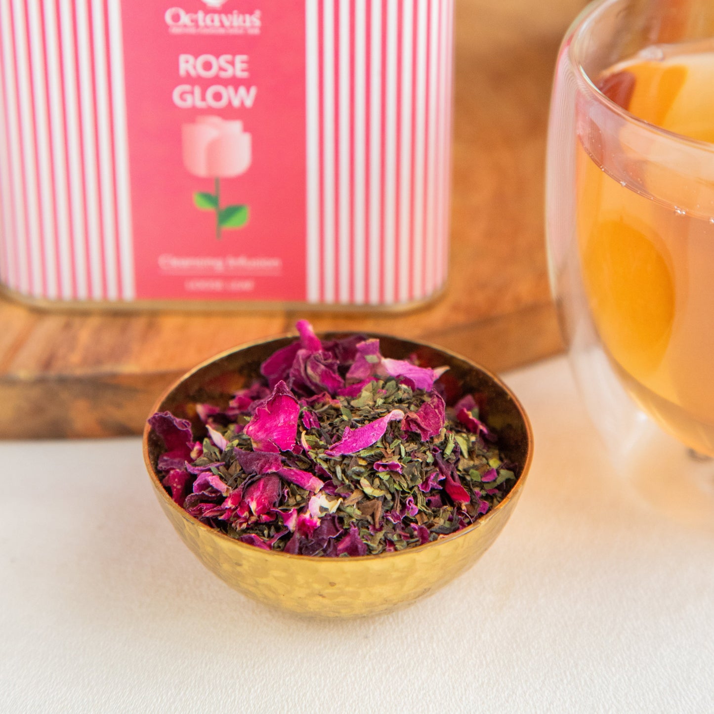 Rose Leaf Tea Rose Glow Loose Leaf Tea - 75 Gm