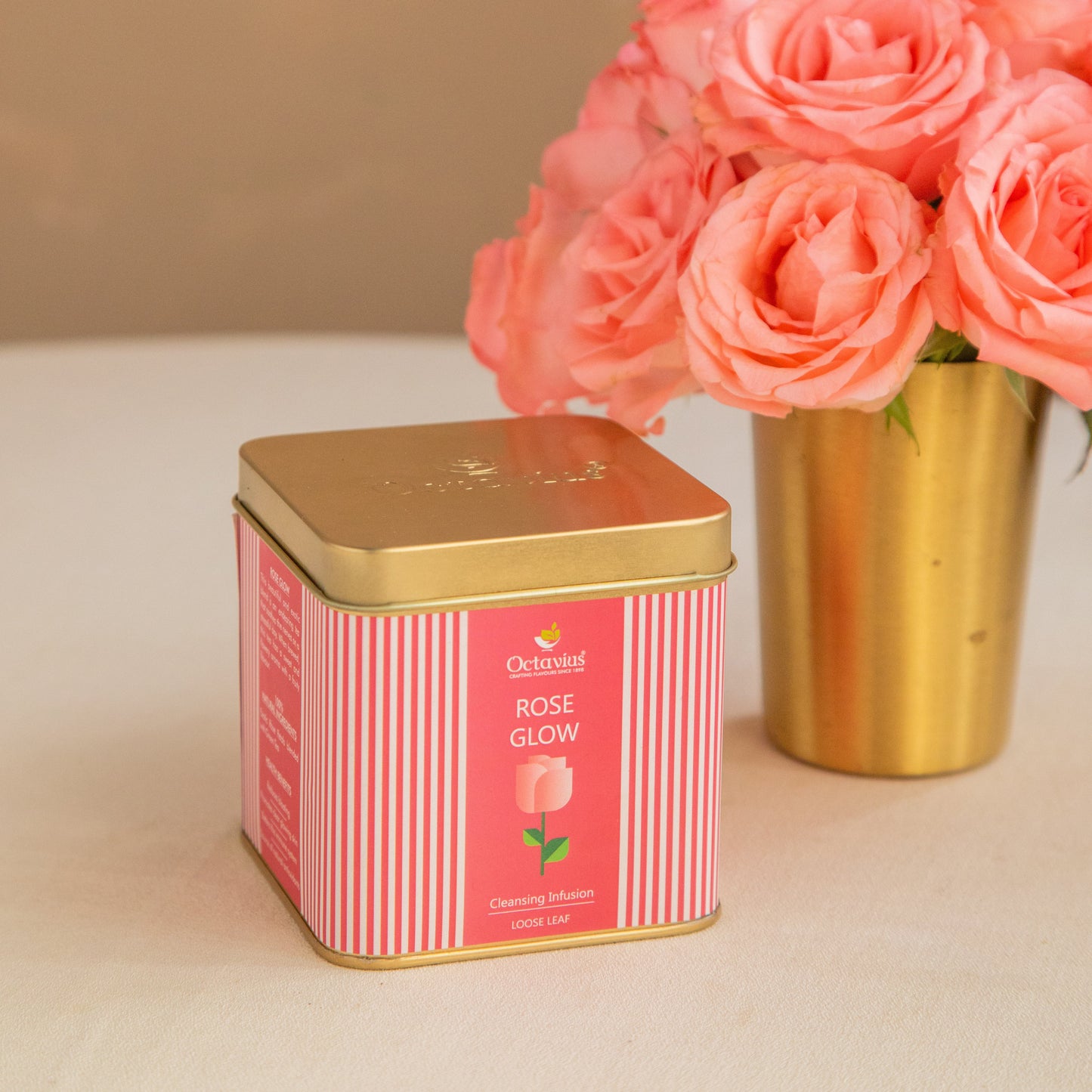 Rose Leaf Tea Rose Glow Loose Leaf Tea - 75 Gm