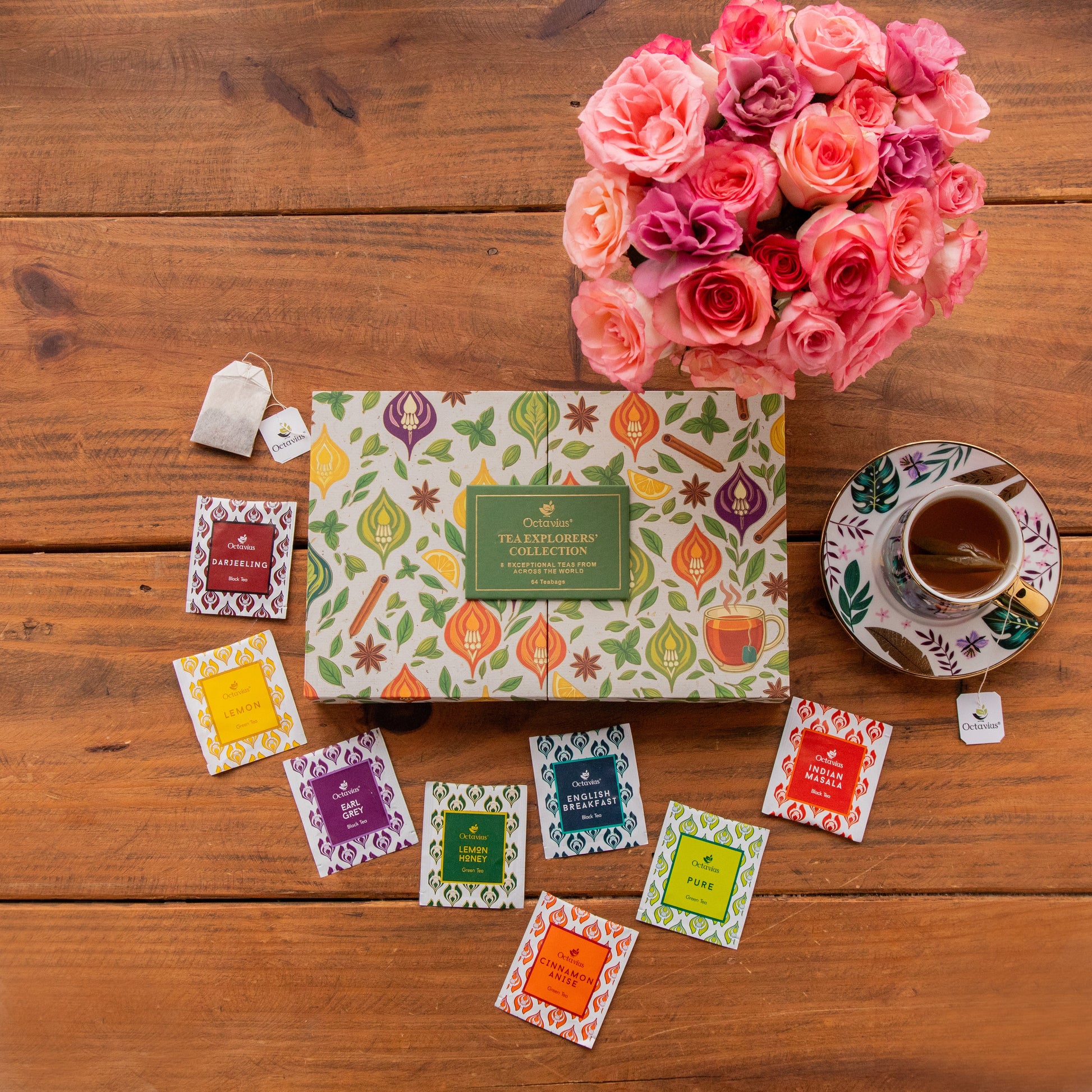 Tea Explorers’ Collection – 64 Enveloped Teabags in a Premium Rigid Box 64 Tea Bags