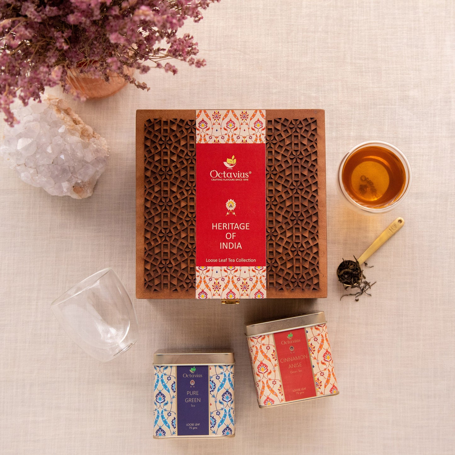 Heritage of India Tea Collection - Couples Delight (Premium Wellness Green Tea Range) 1050g