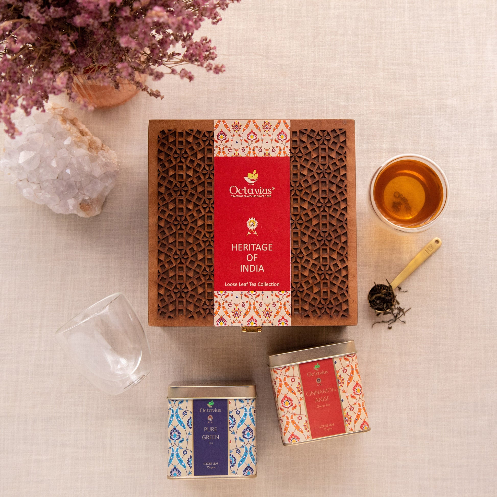Heritage of India Tea Collection - Couples Delight (Premium Wellness Green Tea Range) 1050g