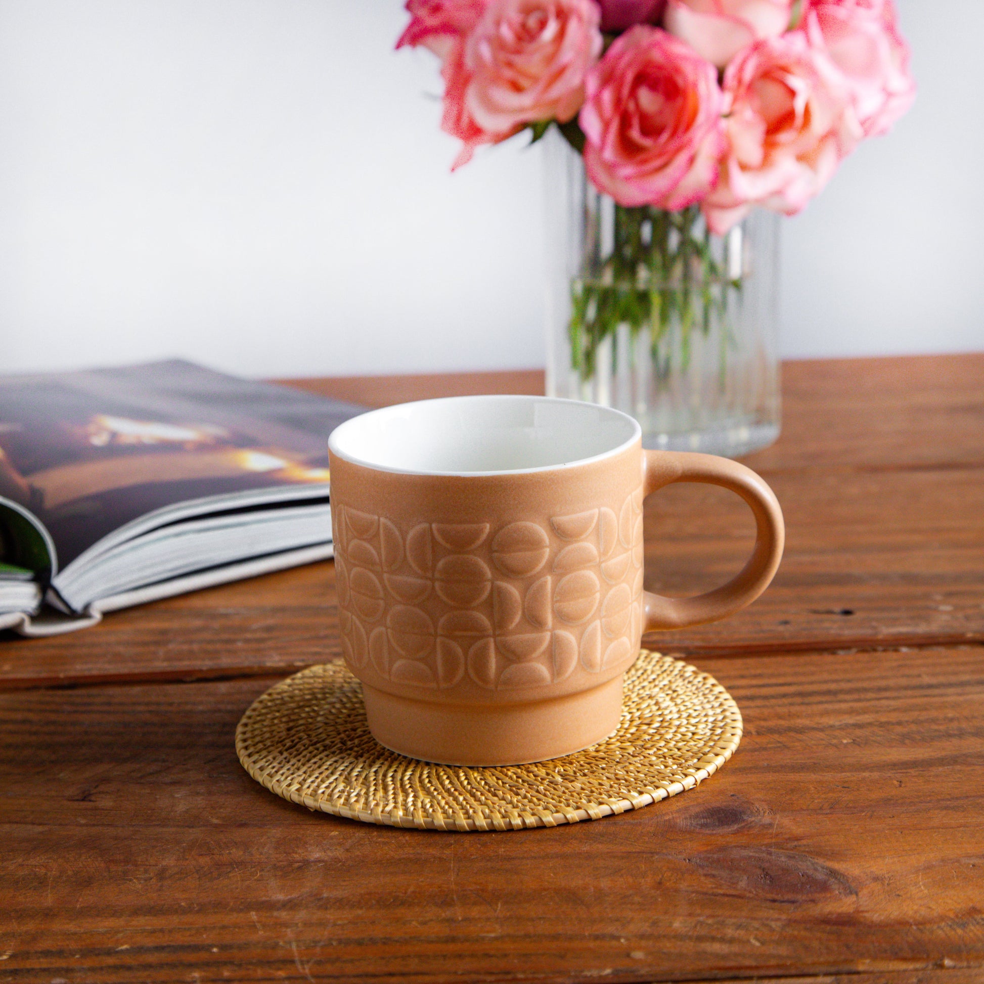 TerraCraft Collection Desert Dune Mug  – 380 ml ( Set of 2, Beige ) 380ml