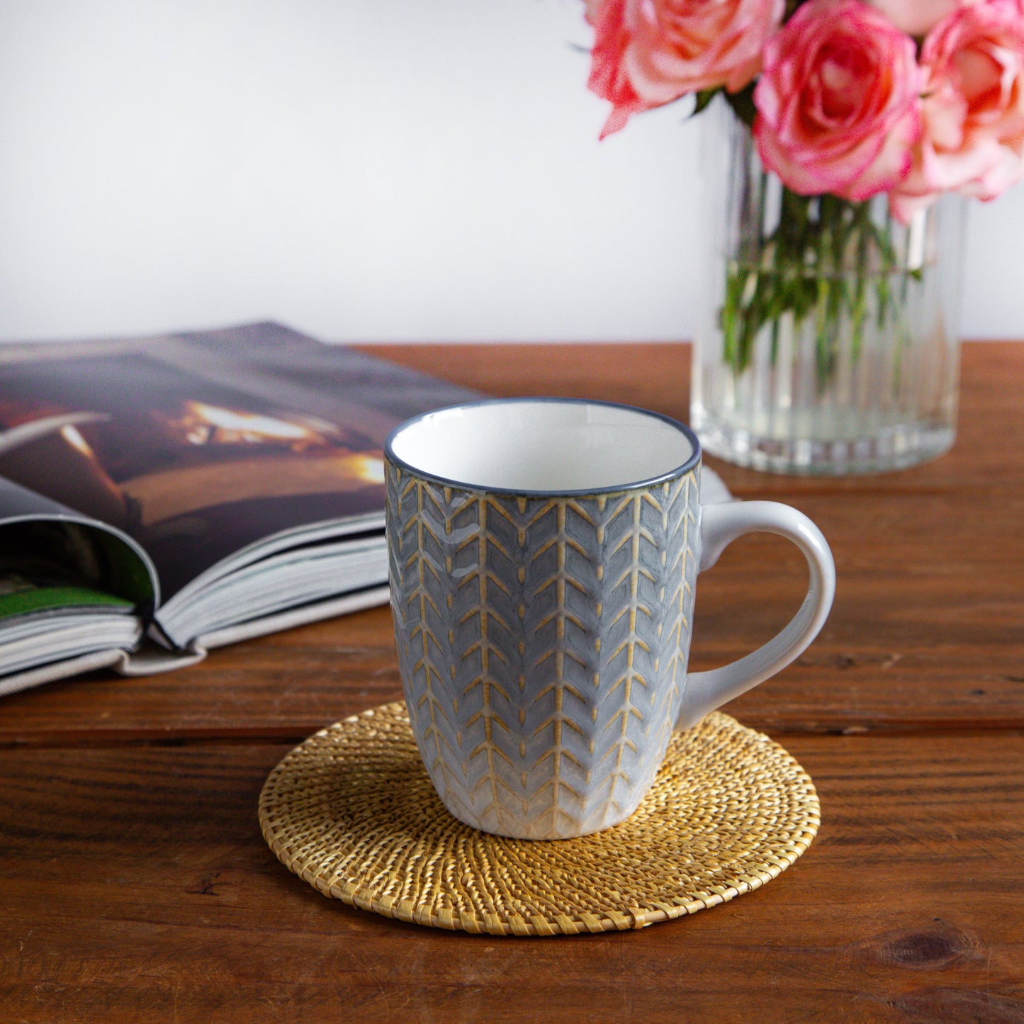 Luxe Weave Coffee Mug Ocean Mist (Set of 2) – 300 ml 300ml