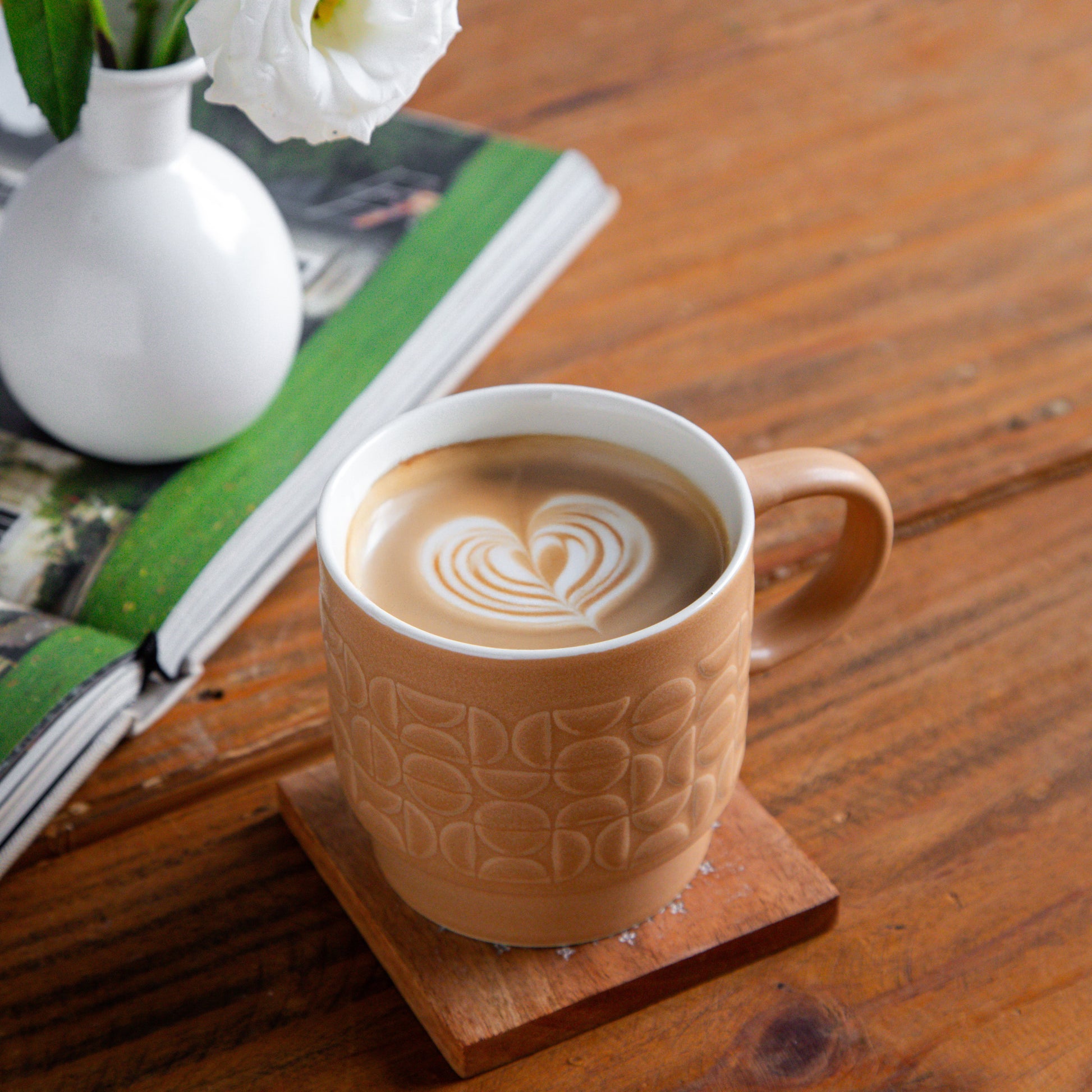 TerraCraft Collection Desert Dune Mug  – 380 ml ( Set of 2, Beige ) 380ml