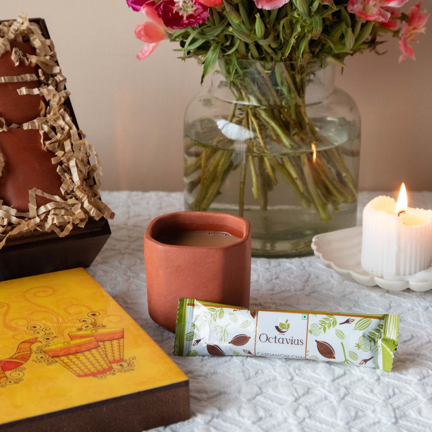 Desi Chai Hamper (Cardamom Instant Tea & Kullad set) 1230g