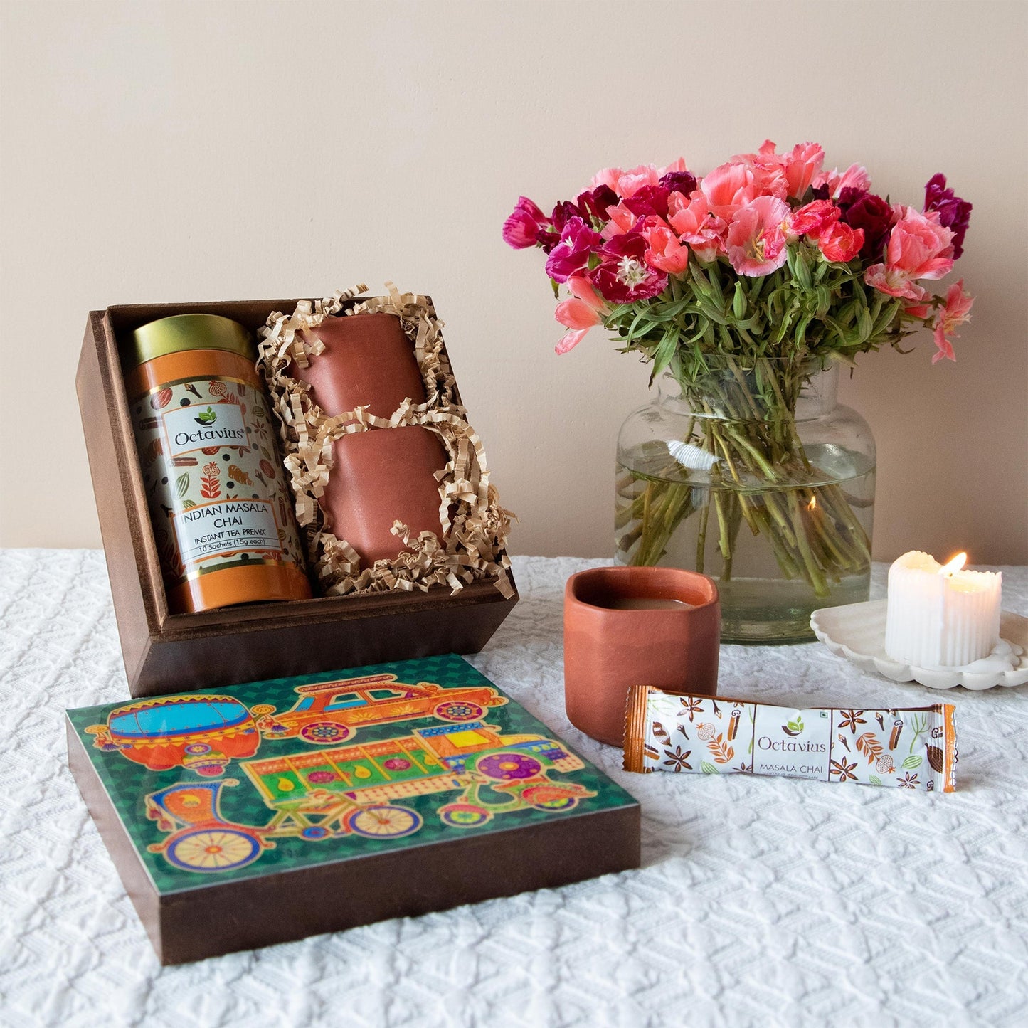 Desi Chai Hamper (One Indian Chai Of Your Choice & Kullad set) Ginger chai