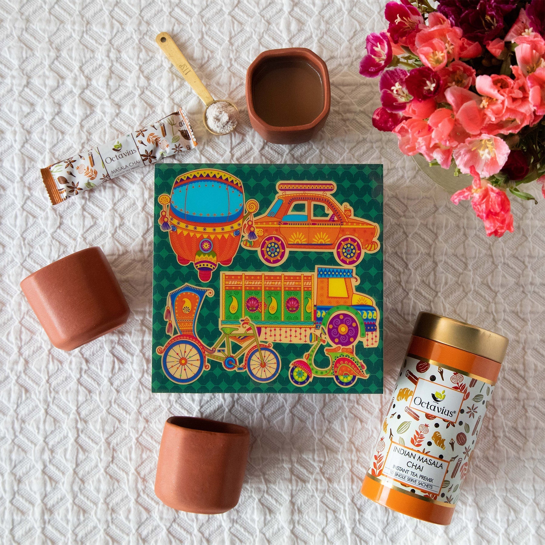 Desi Chai Hamper (One Indian Chai Of Your Choice & Kullad set) Ginger chai