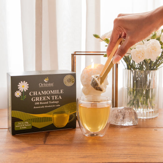 Octavius Chamomile Green Tea – 100 Round Teabags 150g