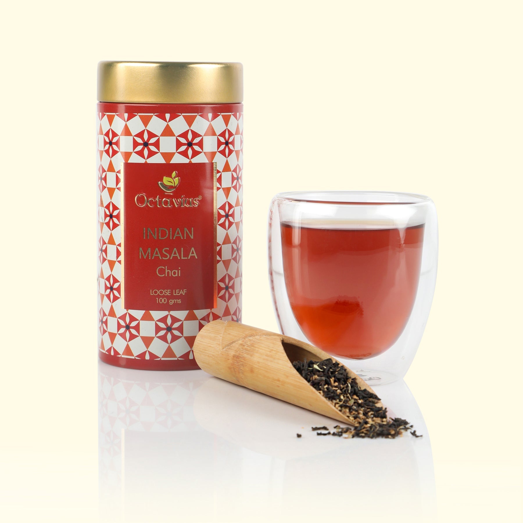 Indian Masala Chai Black Tea Loose Leaf  - 100 Gms Tin Can 100g