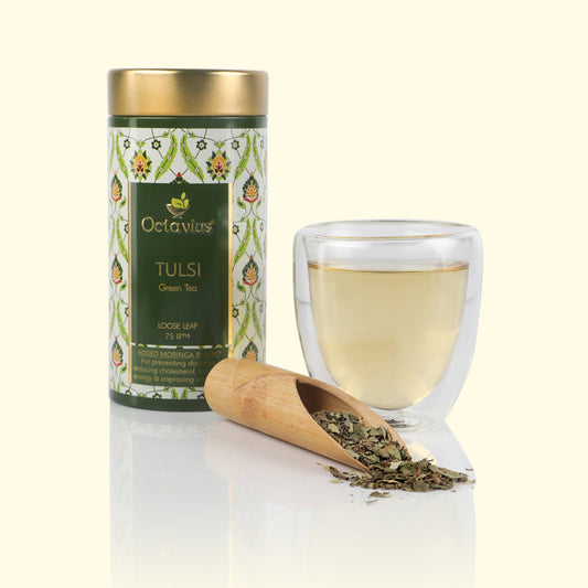 Moringa, Tulsi, Mint Green Tea Loose Leaf - 75 Gms Tin Can 75g