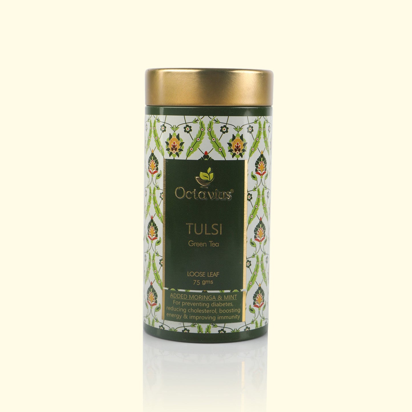 Moringa, Tulsi, Mint Green Tea Loose Leaf - 75 Gms Tin Can 75g