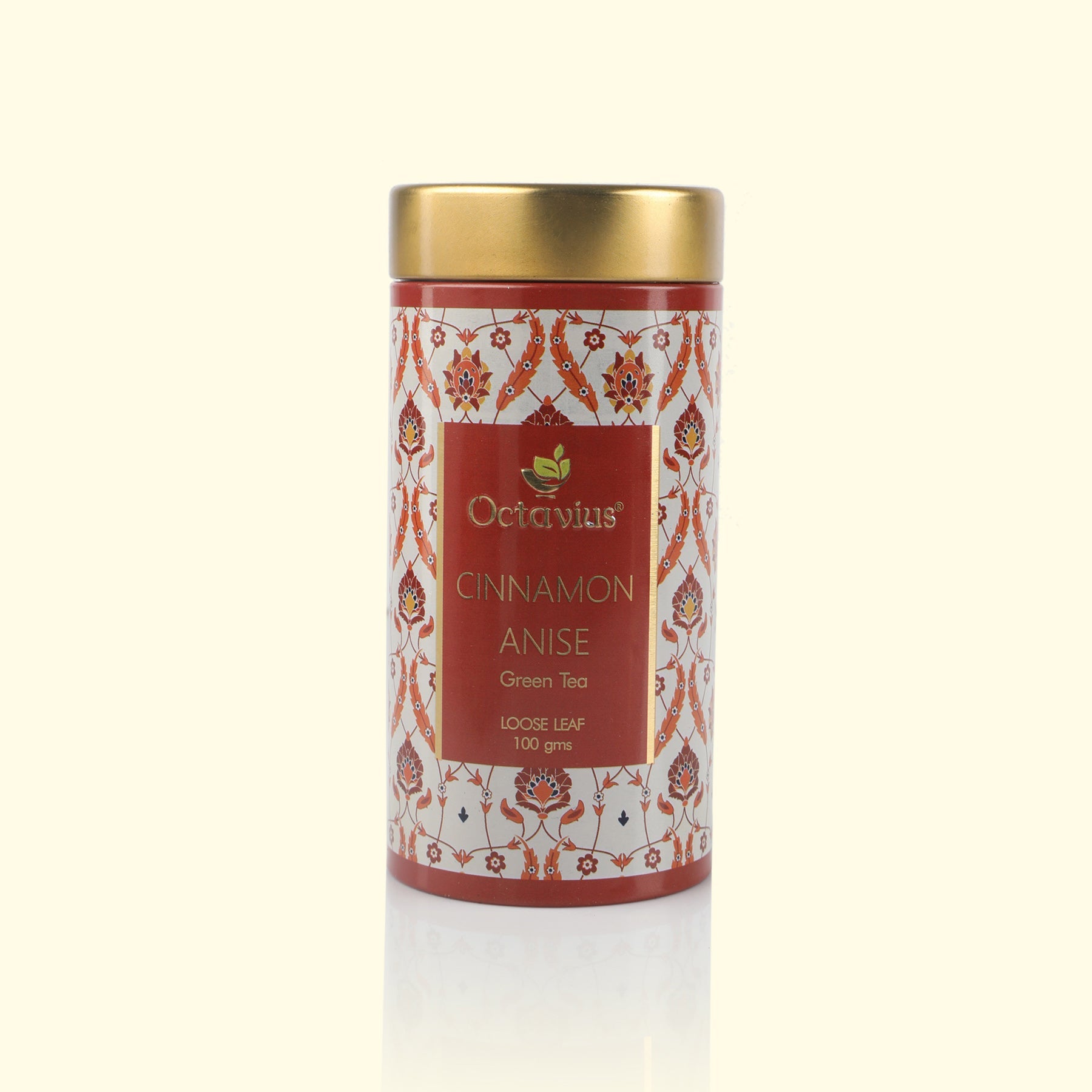 Cinnamon Anise Green Tea Loose Leaf - 100 Gms Tin Can 100g