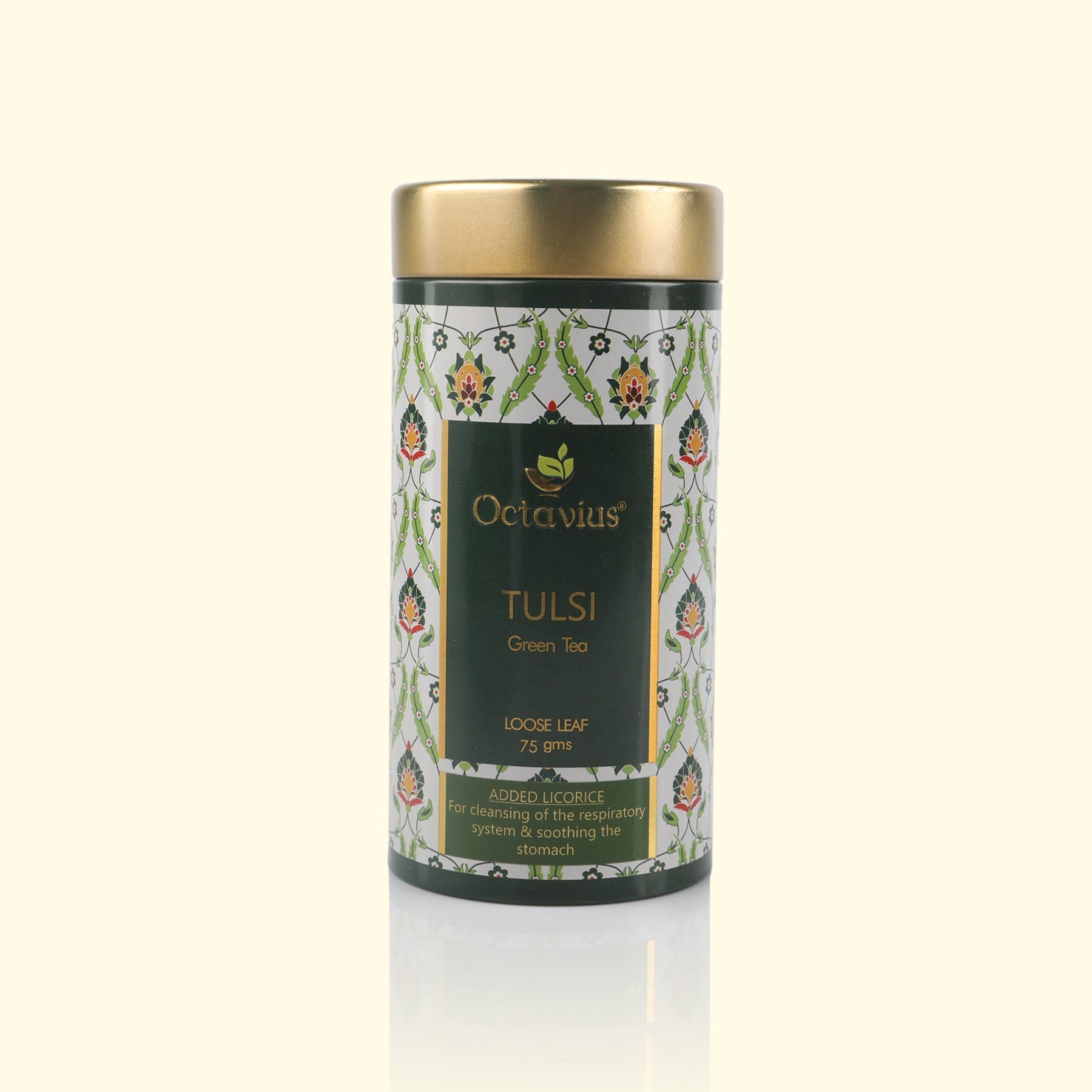 Tulsi Licorice Green Tea Loose Leaf - 75 Gms Tin Can 75g