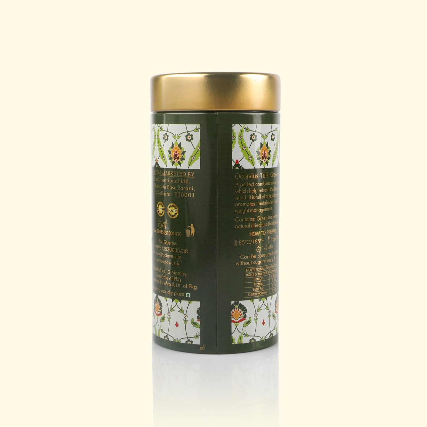 Tulsi Chamomile Fennel Green Tea  Loose Leaf - 75 Gms Tin Can 75g