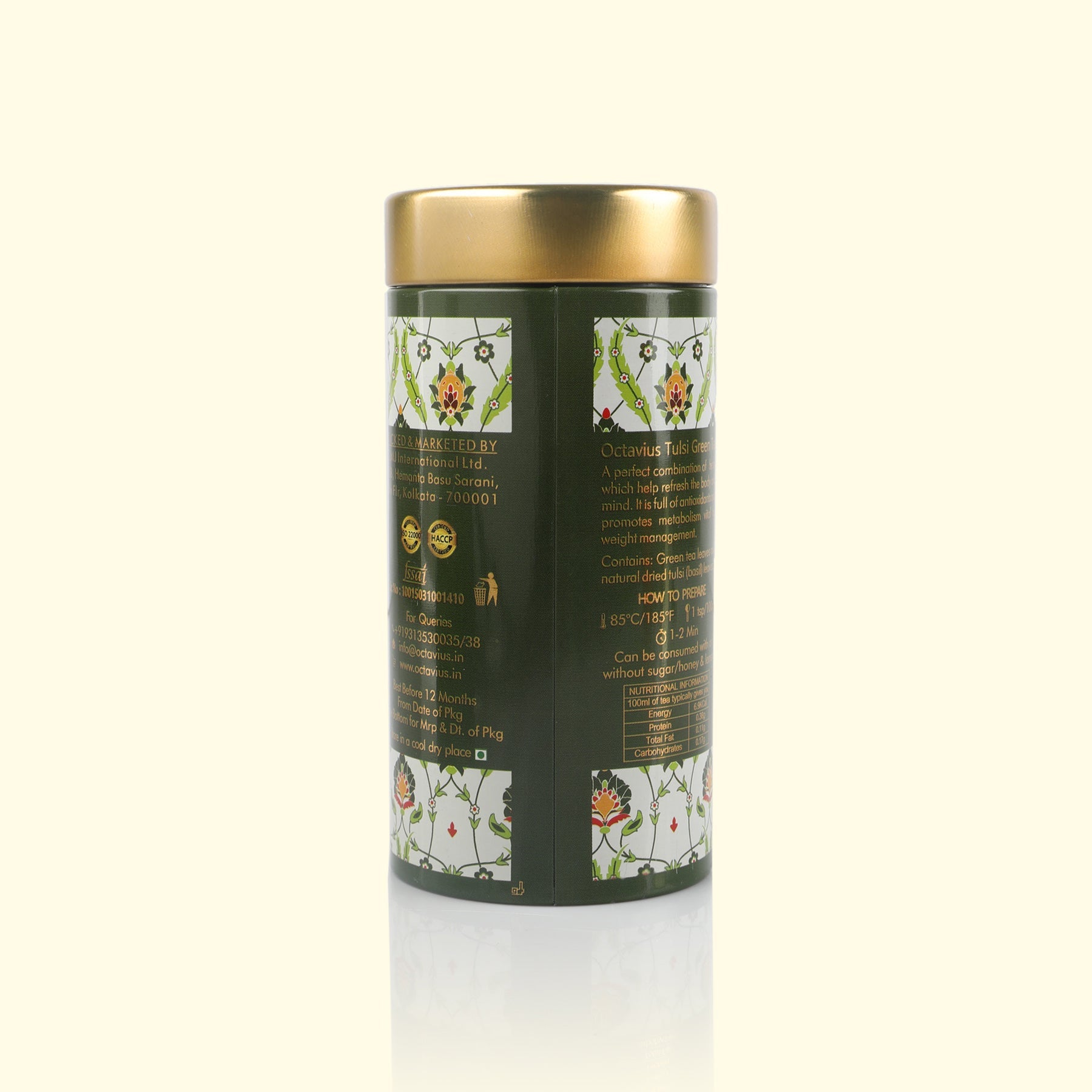 Tulsi Chamomile Fennel Green Tea  Loose Leaf - 75 Gms Tin Can 75g
