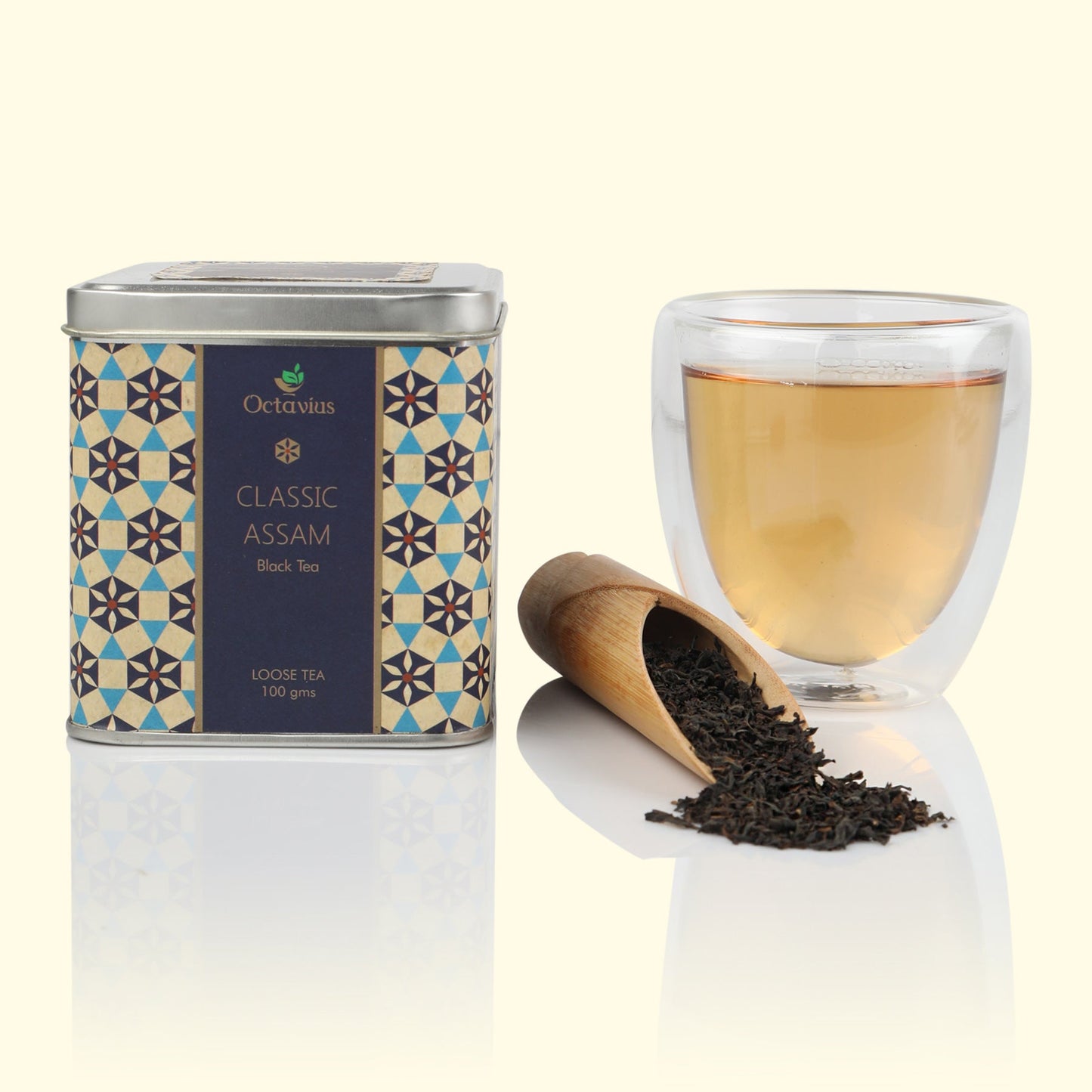 Classic Assam Black Tea Loose Leaf - 100 Gms Square Tin 100g