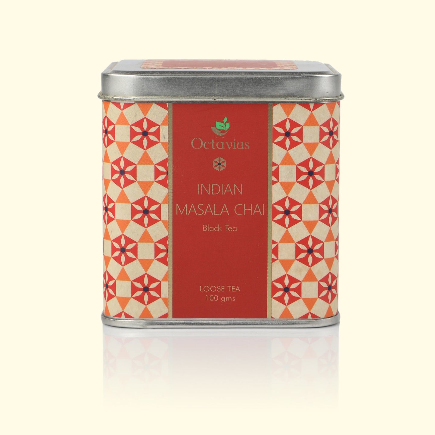 Indian Masala Chai Black Tea Loose Leaf - 100 Gms Square Tin 100g