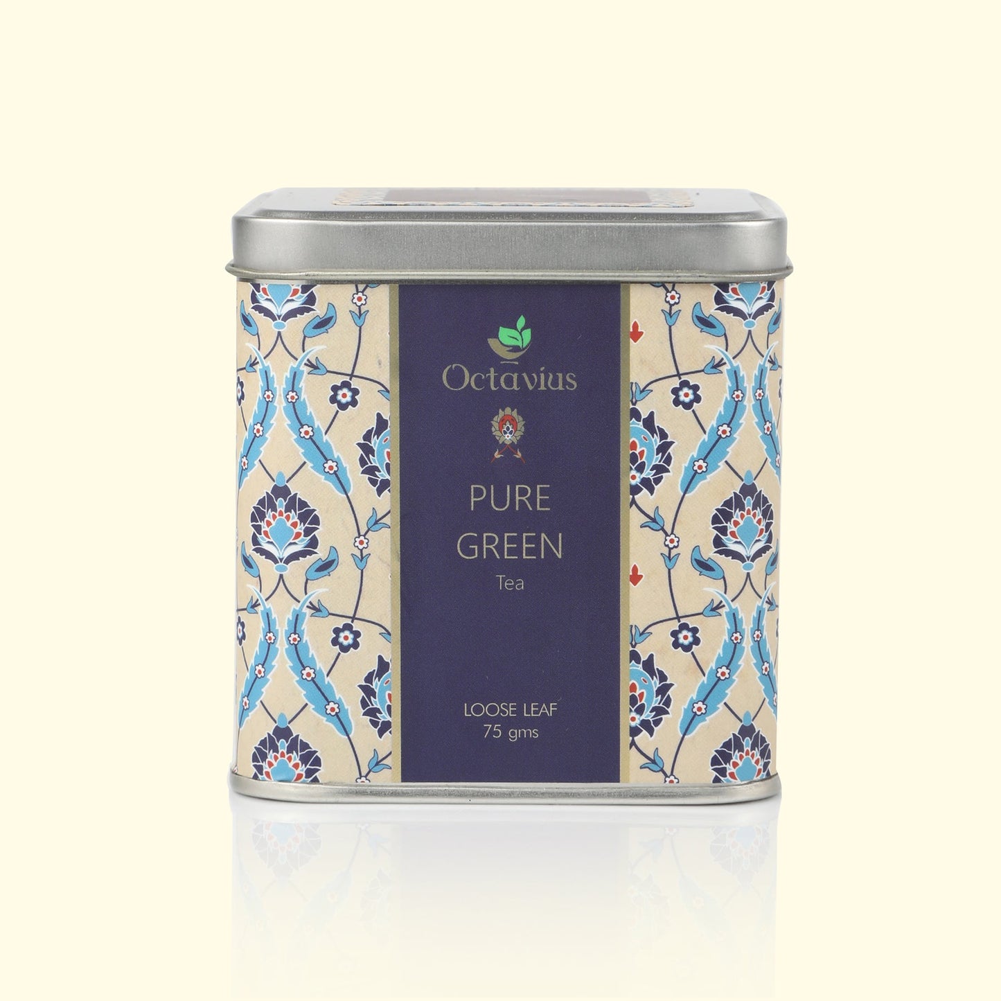 Pure Green Tea Whole Leaf - 75 Gms Square Tin 75g