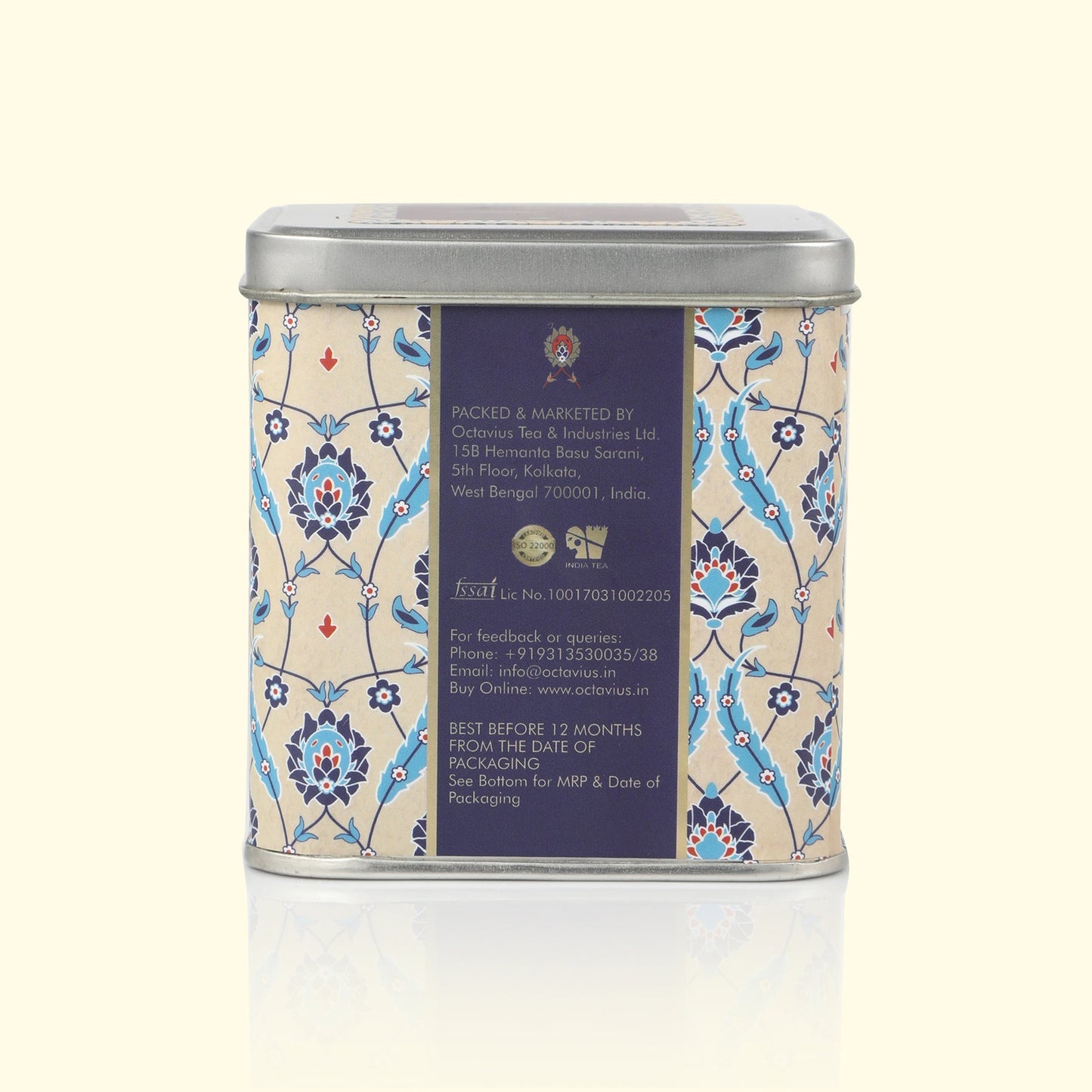 Pure Green Tea Whole Leaf - 75 Gms Square Tin 75g