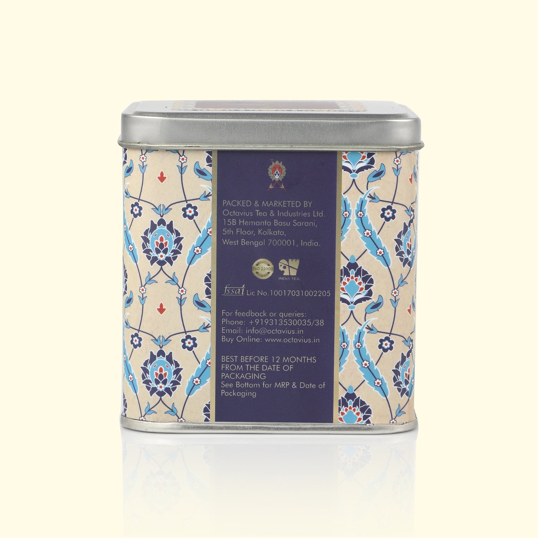 Pure Green Tea Whole Leaf - 75 Gms Square Tin 75g