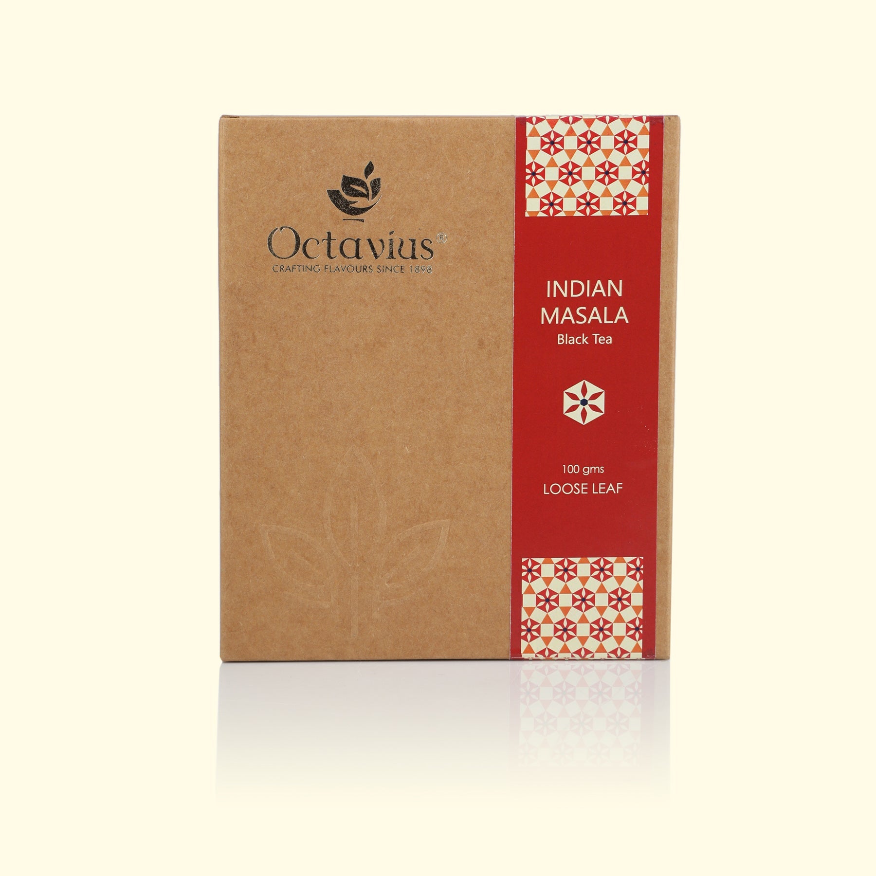 Indian Masala Chai Black Tea Loose Leaf in Kraft Box - 100 Gms 100g