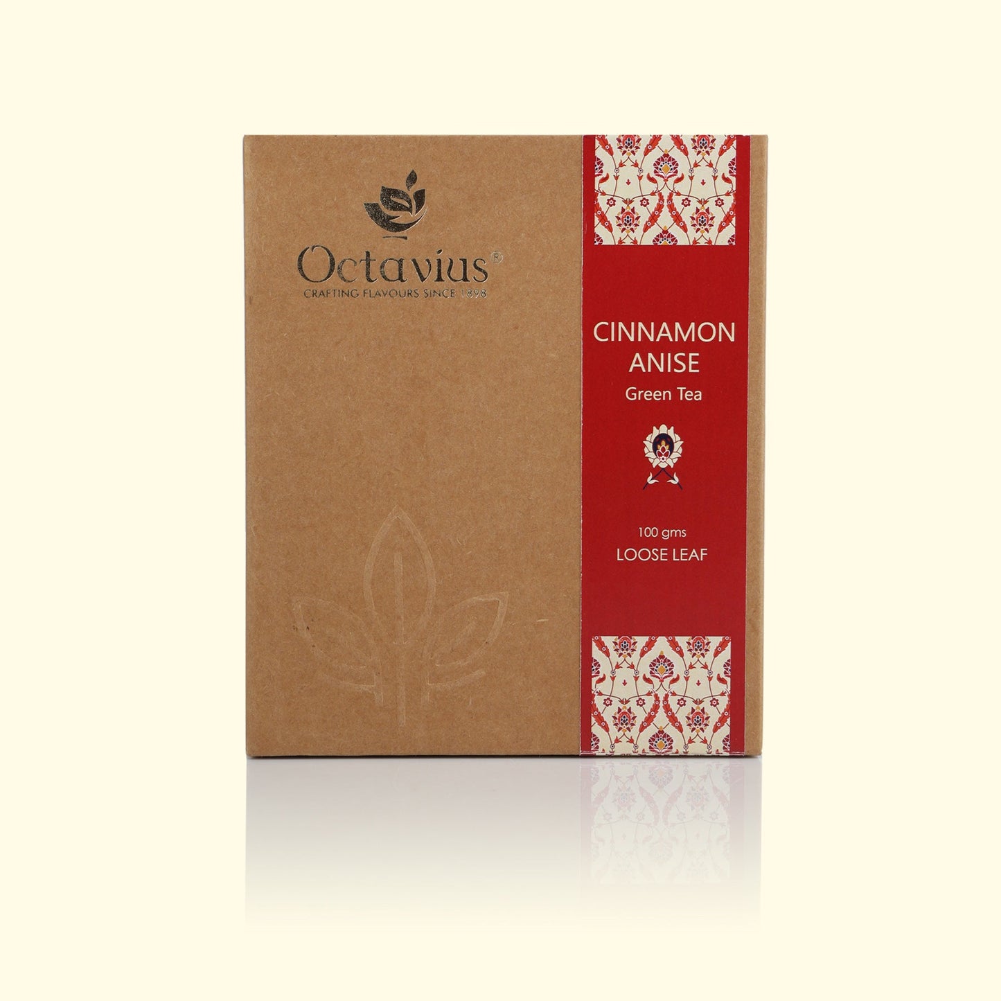 Cinnamon Anise Green Tea Loose Leaf in Kraft box - 100 Gms 100g