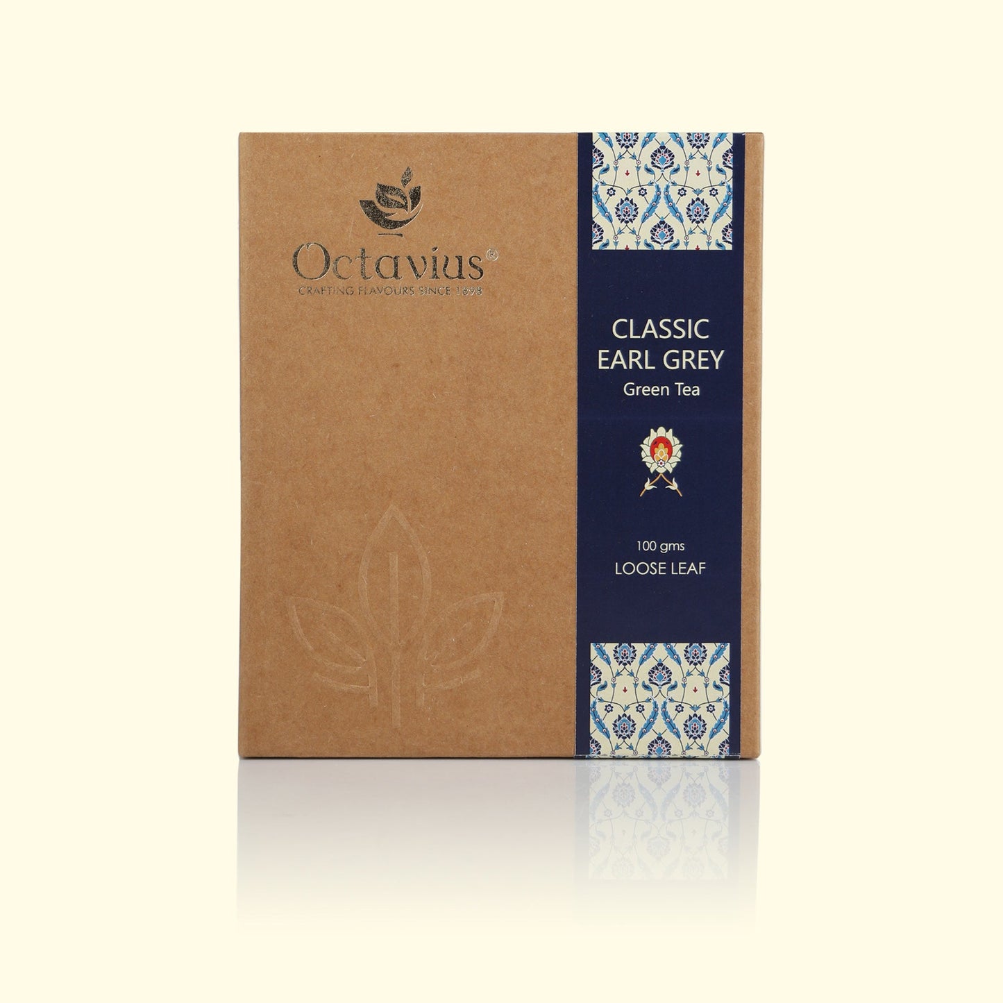 Classic Earl Grey Green Tea Loose Leaf in Kraft Box - 100 Gms 100g