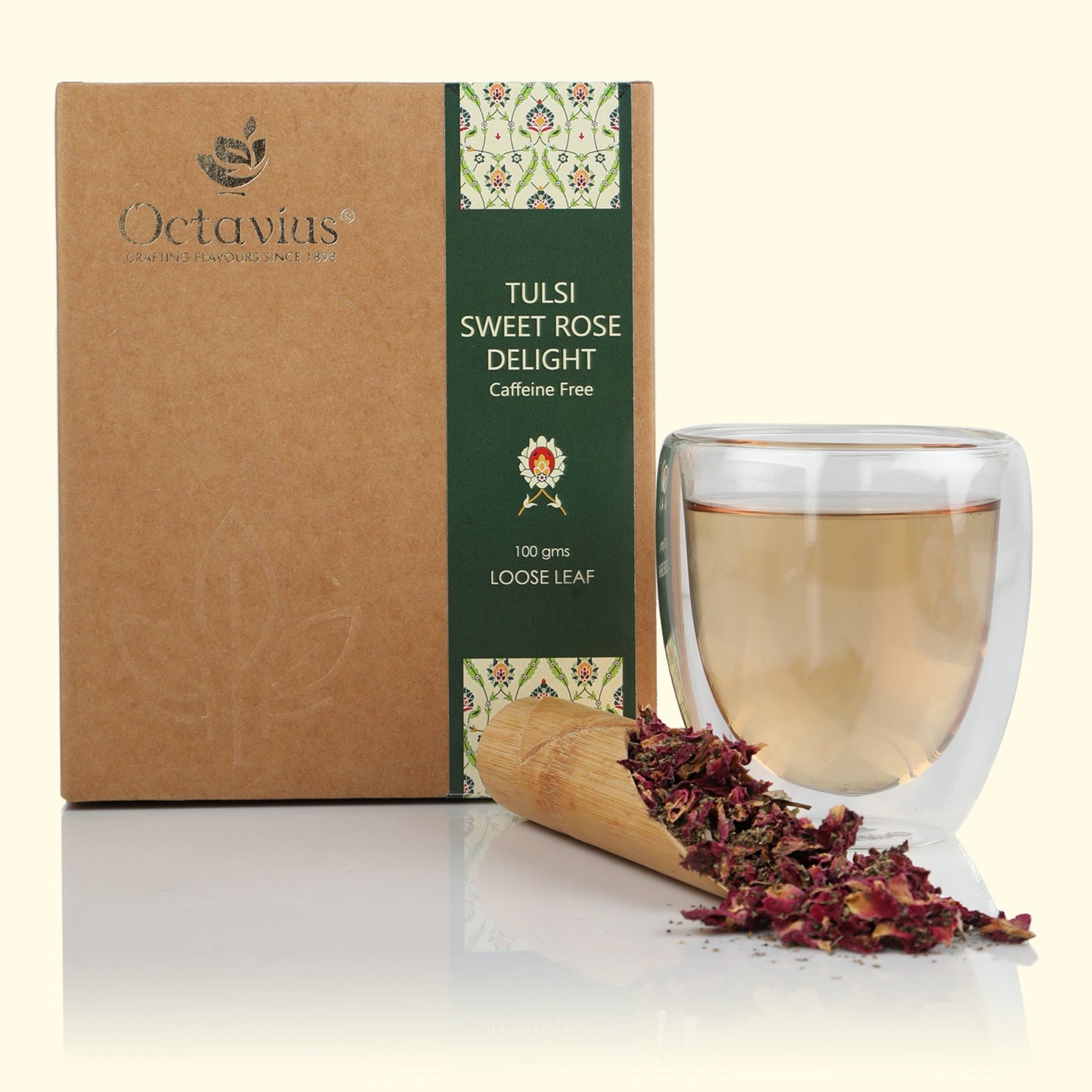 Tulsi Sweet Rose Delight Herbal Infusion (Caffeine free) Loose Leaf - 100 Gms 100g