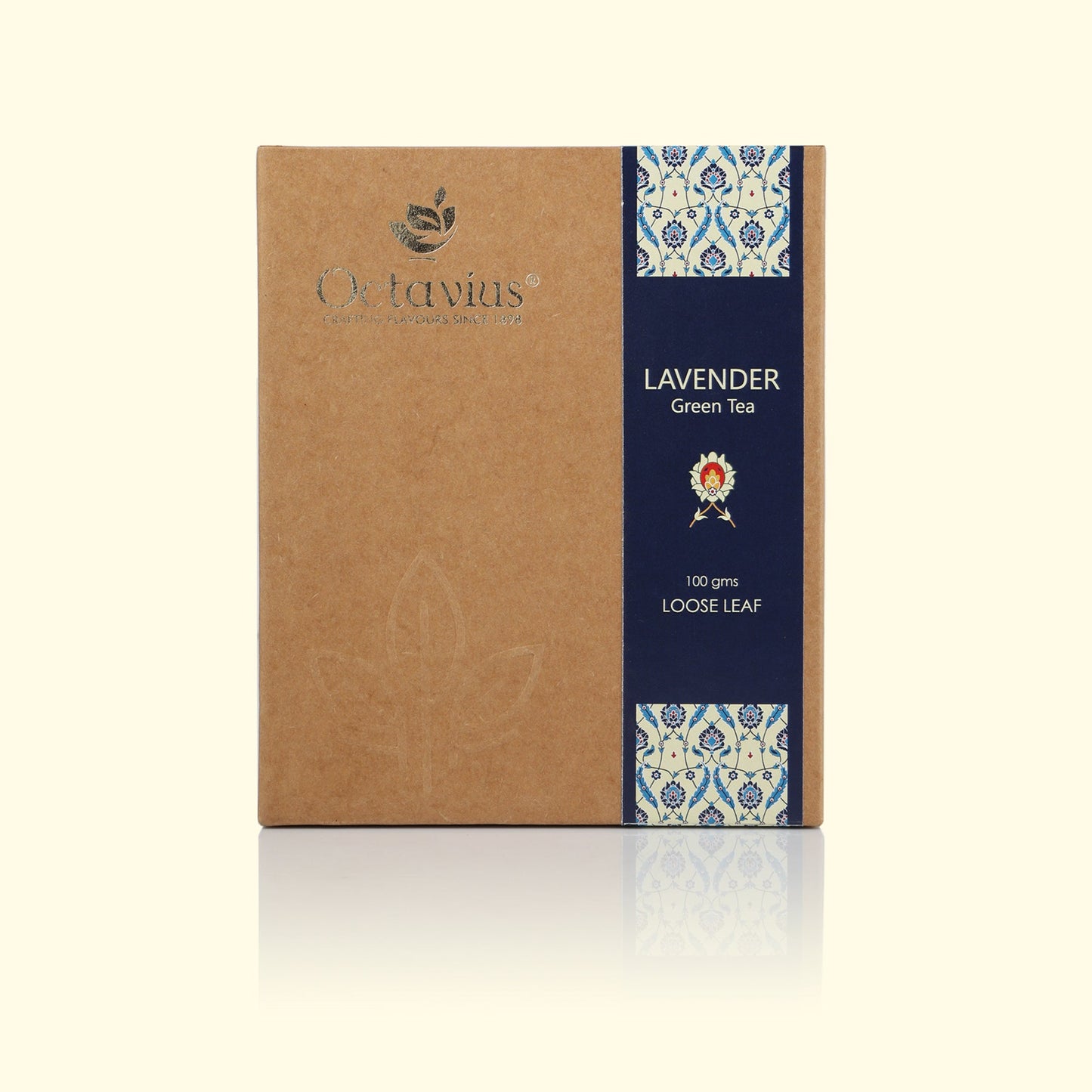 Lavender Green Tea - Loose Leaf in Kraft Box - 100 Gms 100g