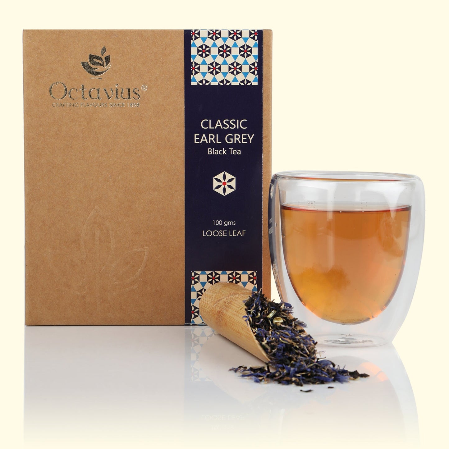 Classic Earl Grey Black Tea Loose Leaf in Kraft Box - 100 Gms 100g