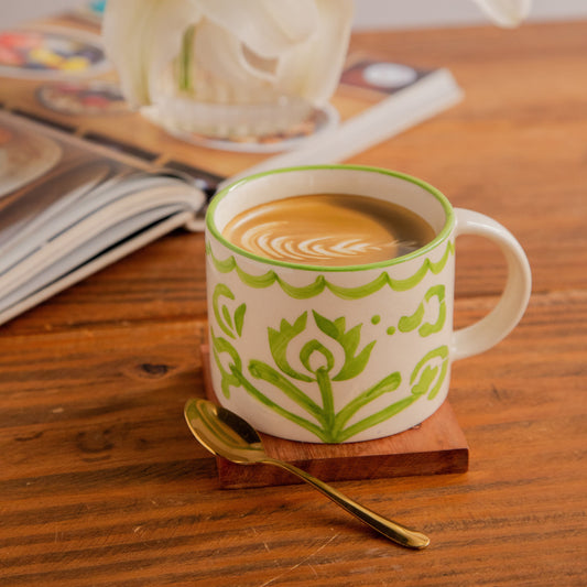 Meadow Bloom Hand-Painted Ceramic Mug – 425 ml 425ml
