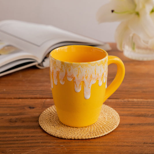 Sunburst Drizzle Hand-Painted Ceramic Mug – 650 ml 650ml