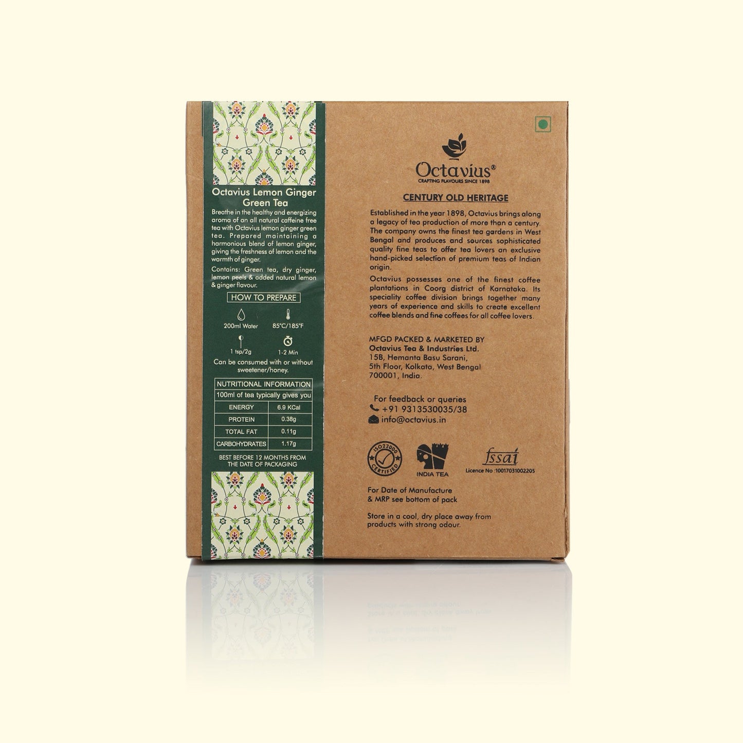 Ginger Lemon Classic Green Tea Loose Leaf -100 Gms 100g