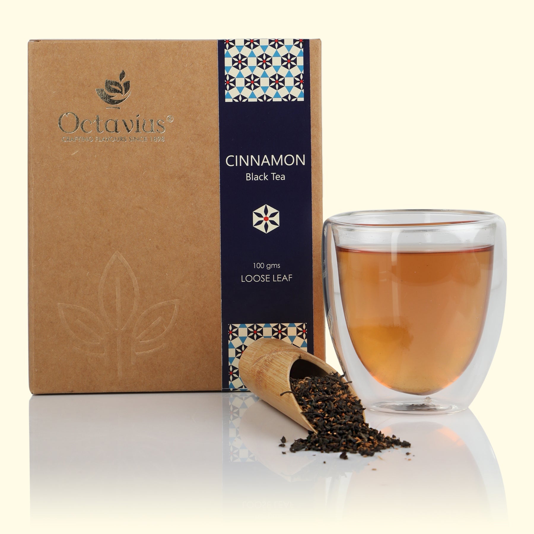 Cinnamon Black Tea Loose Leaf in Kraft Box - 100 Gms 100g