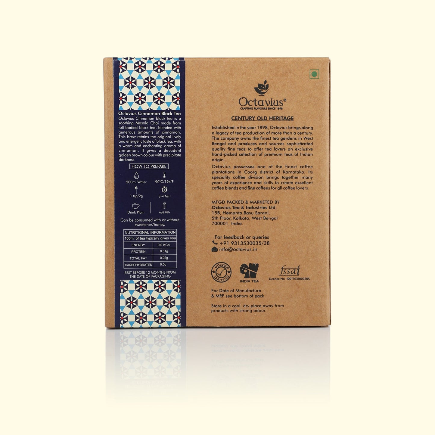 Cinnamon Black Tea Loose Leaf in Kraft Box - 100 Gms 100g