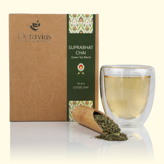 Suprabhat Chai Green Tea Loose Leaf in Kraft Box - 100 Gms 100g