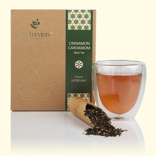 Cinnamon and Cardamom Black Tea Loose Leaf in Kraft Box - 100 Gms 100g