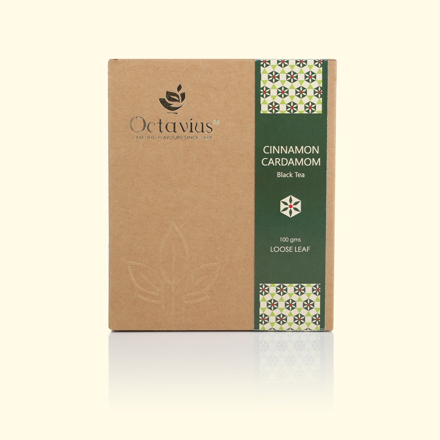 Cinnamon and Cardamom Black Tea Loose Leaf in Kraft Box - 100 Gms 100g