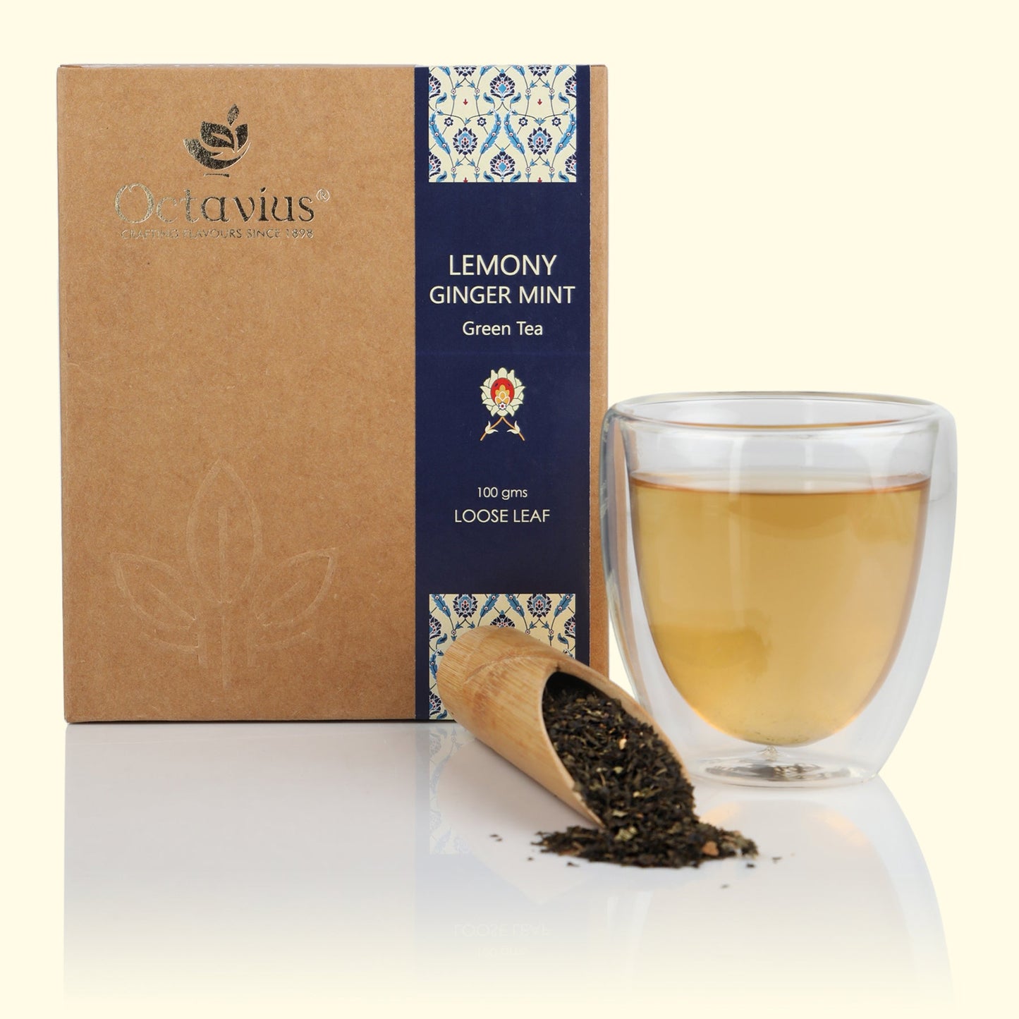 Lemony Ginger Mint Green tea loose leaf - 100 Gms 100g