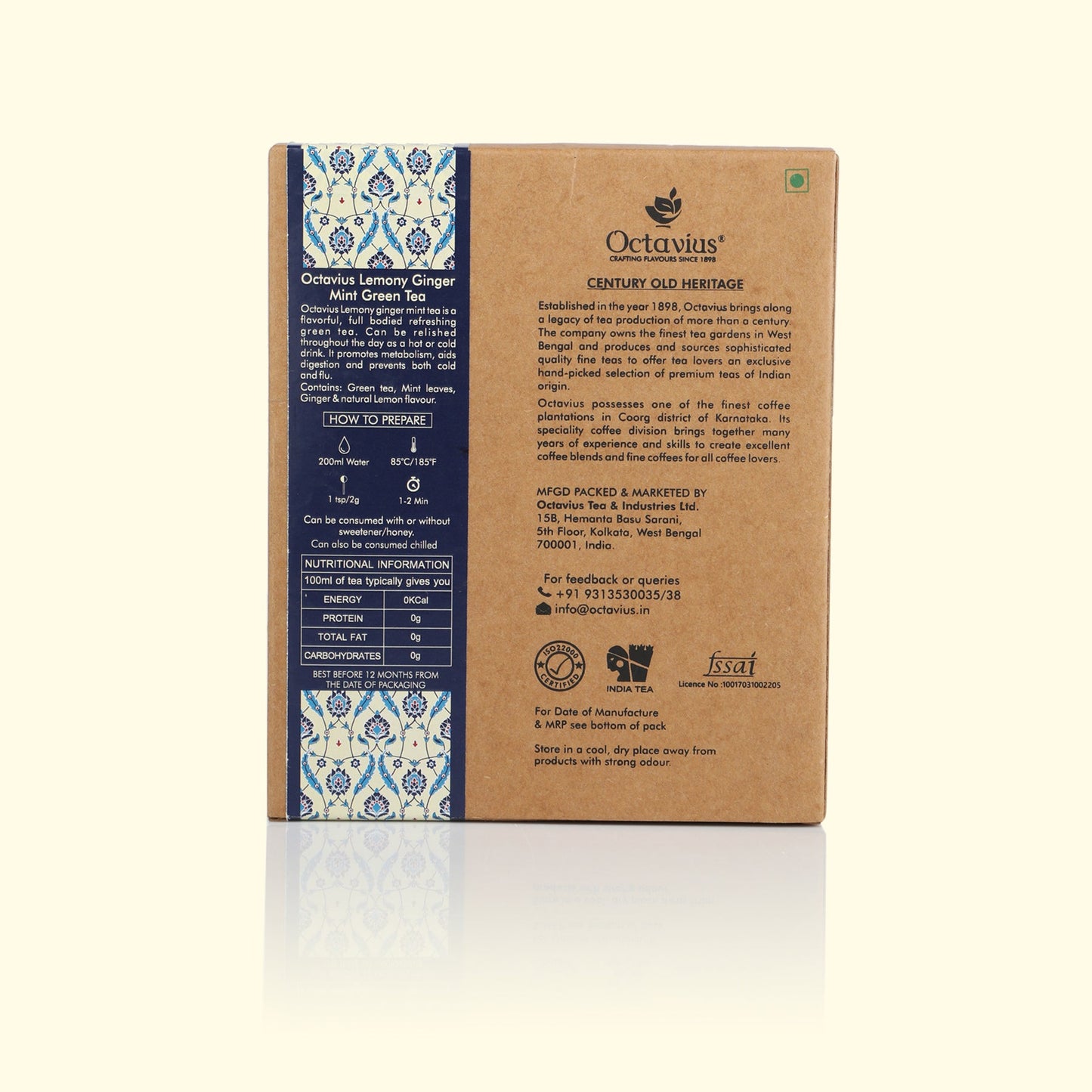 Lemony Ginger Mint Green tea loose leaf - 100 Gms 100g