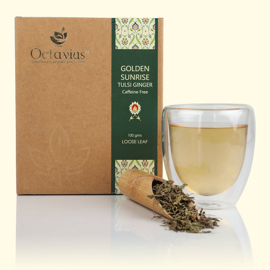 Golden Sunrise Tulsi Ginger Herbal Infusion - 100 gms 100g