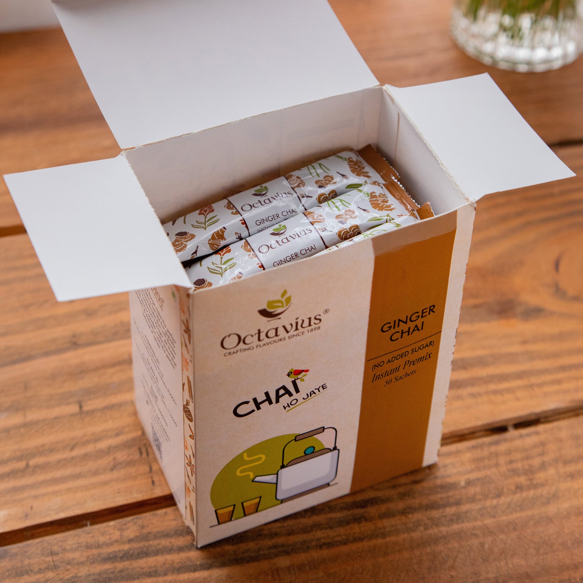 Ginger Chai Instant Premix  ( No added Sugar ) - 50 sachets 50 Sachets