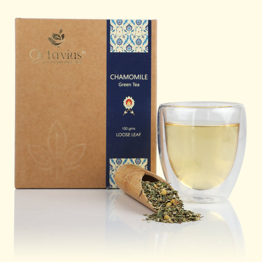 Chamomile Green Tea Loose Leaf in Kraft Box - 100 Gms 100g