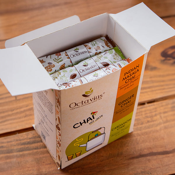 3 in 1 Instant Premix - Indian Masala, Cardamom & Ginger 15 Sachets