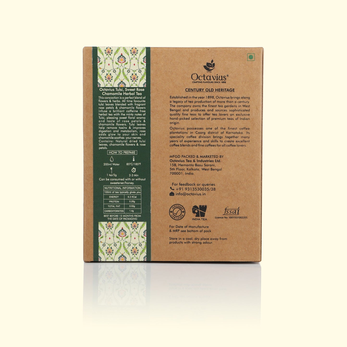 Sweet Triangle Tulsi Rose Chamomile Herbal Infusion  (Caffeine Free) Loose Leaf - 100 Gms 100g