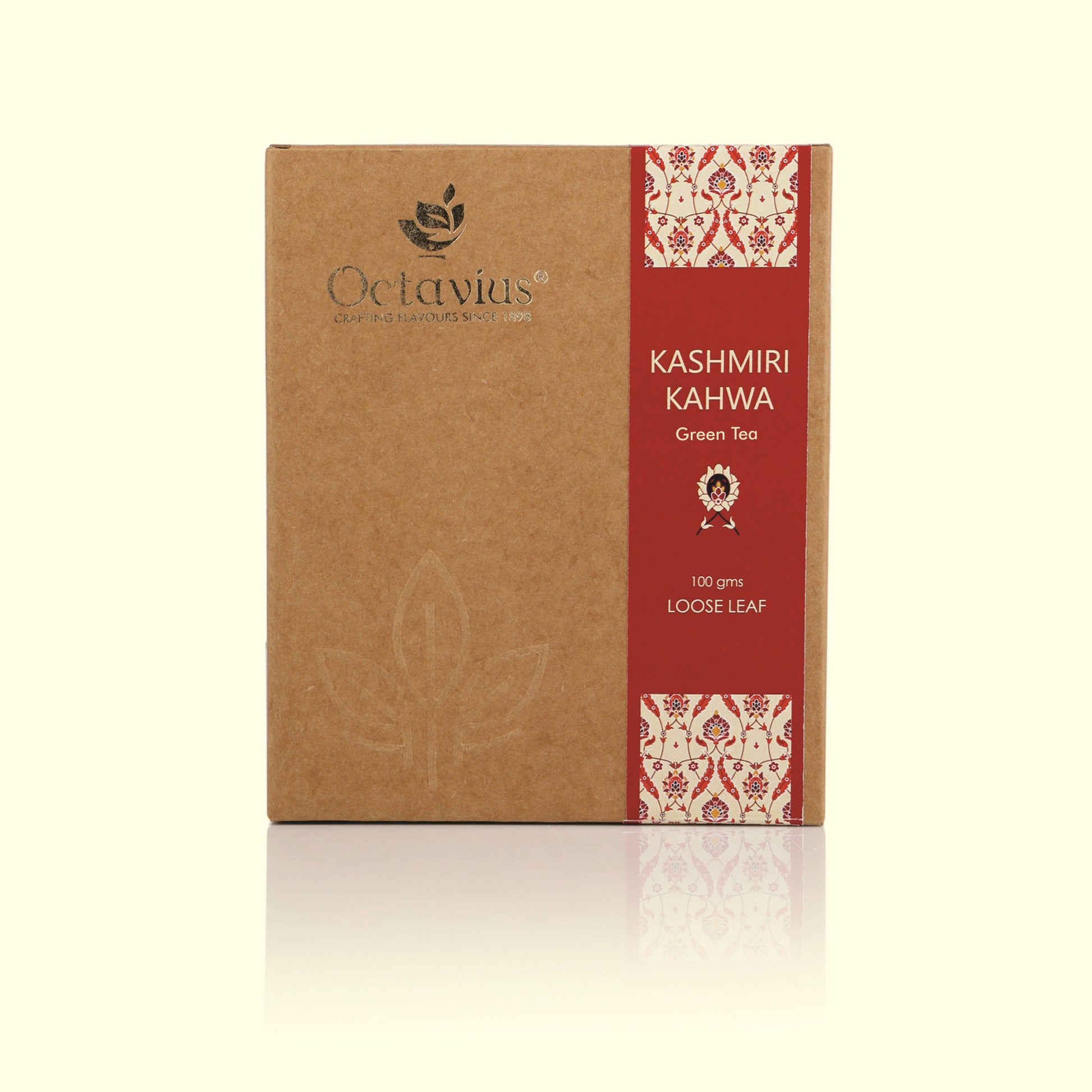 Kashmiri Kahwa Green Tea Loose Leaf  in Kraft Box - 100 Gms 100g