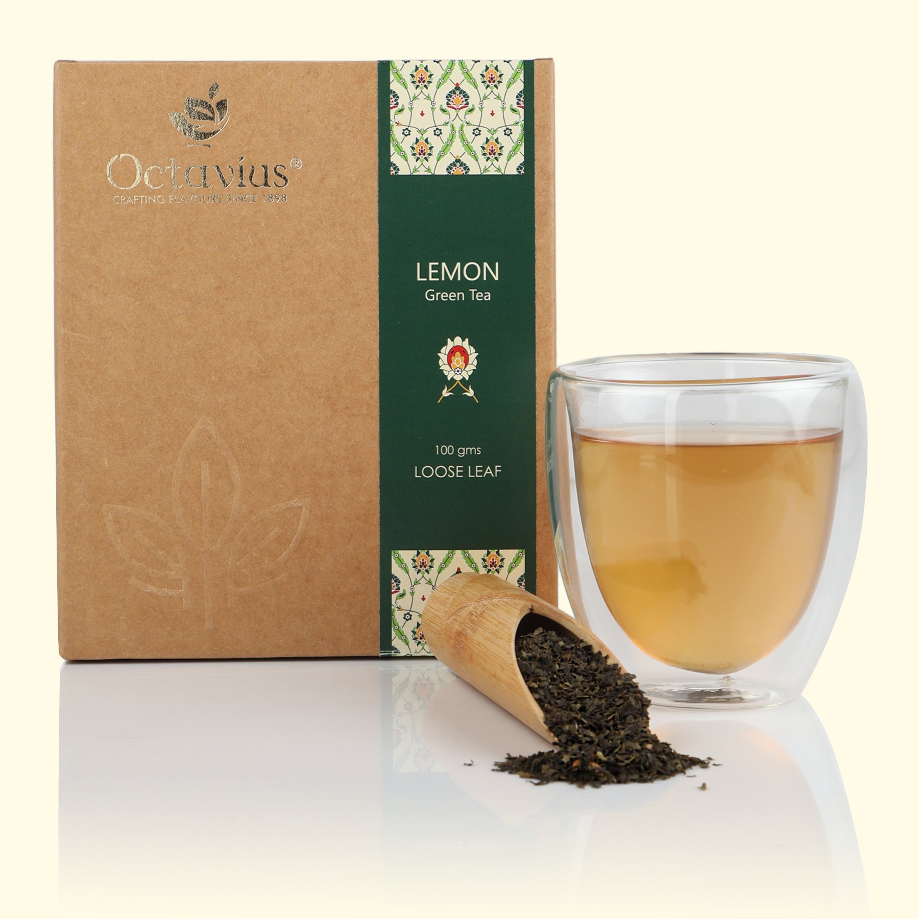 Lemon Green Tea Loose Leaf in Kraft Box - 100 Gms 100g