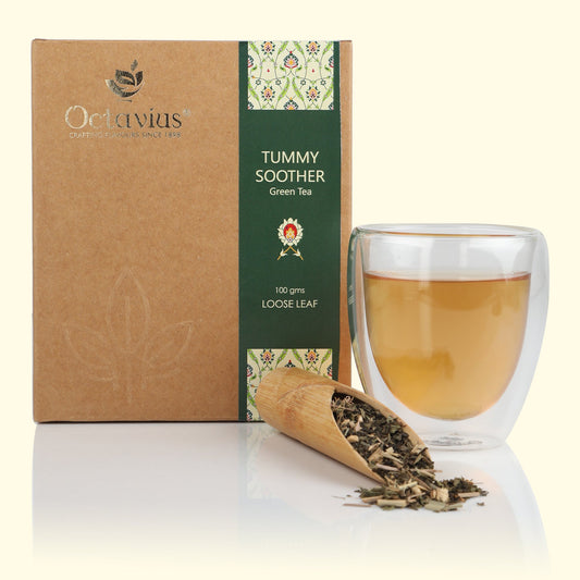 Tummy Soother Green Tea Loose Leaf in Kraft Box - 100 Gms 100g