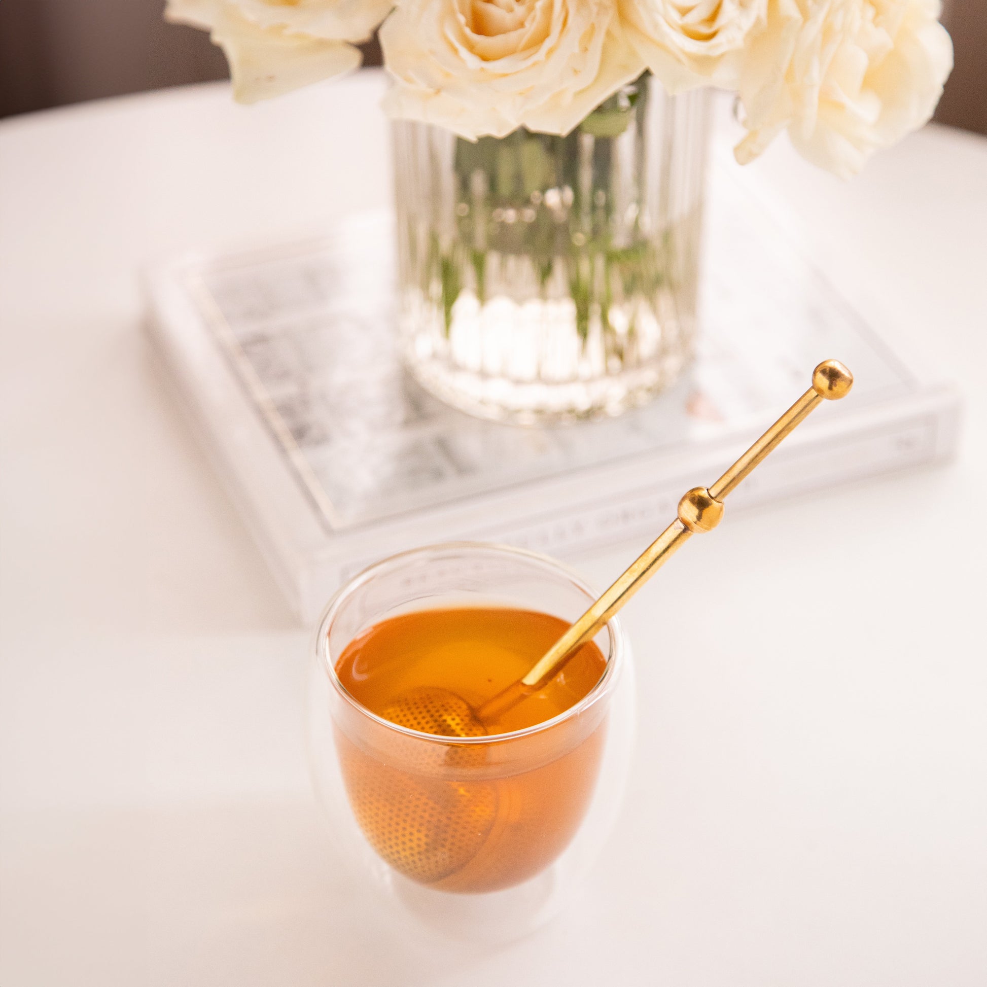 Ball Shaped Brass Infuser with Push handle 60g