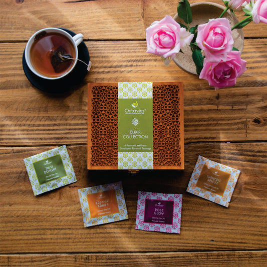Elixir Collection 4 Assorted Wellness Teas - 40 Pyramid Teabags 40 Pyramid